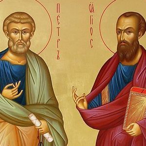 Молитвы апостолам Петру и Павлу при открытии работ